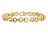 14K Yellow Gold Link Infinity Bracelet (7.50 Inches)